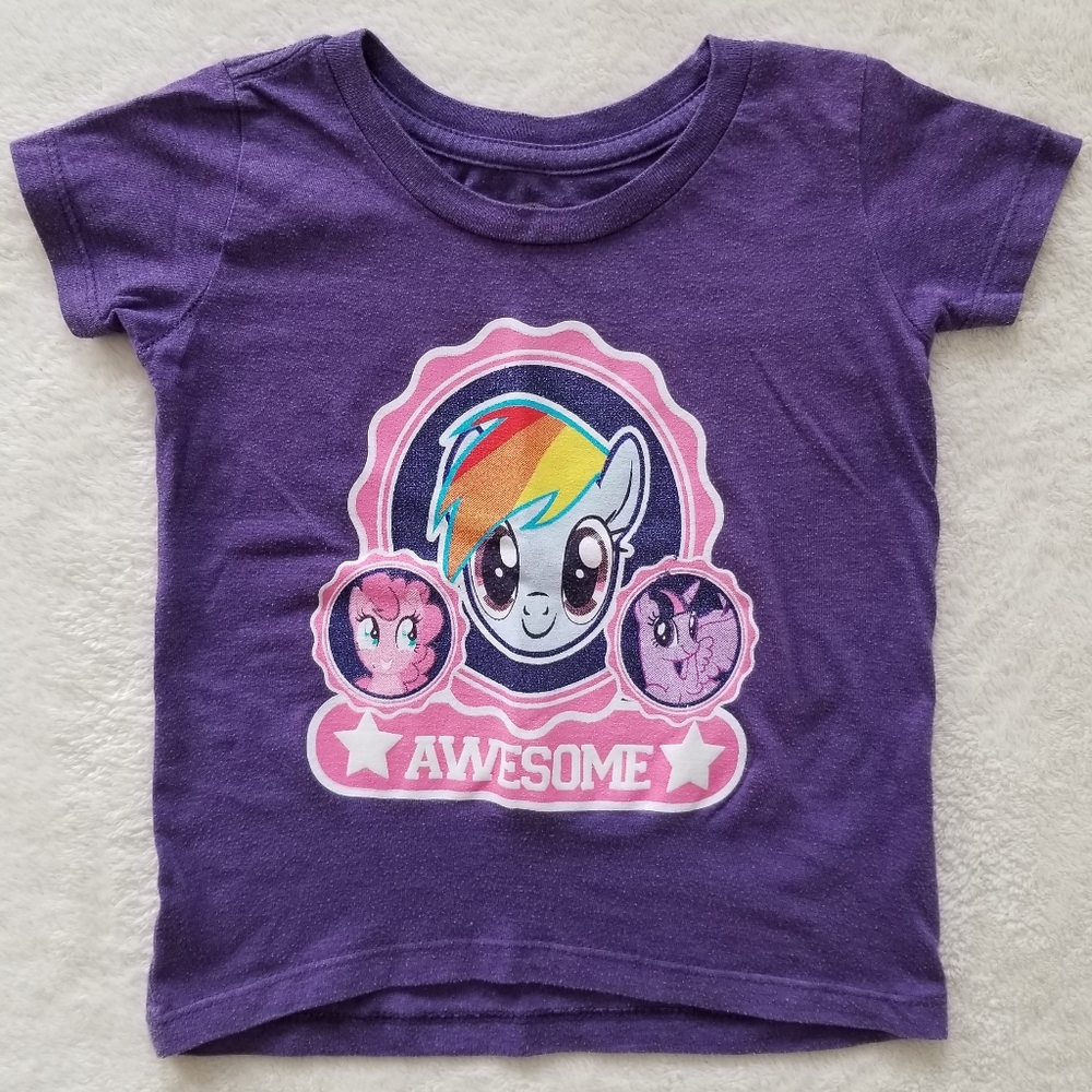 My Little Pony Purple Tee with Rainbow and Pink Accents